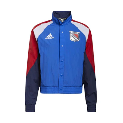 adidas Logo Printed Colorblock Zip Jacket Blue - HP1662