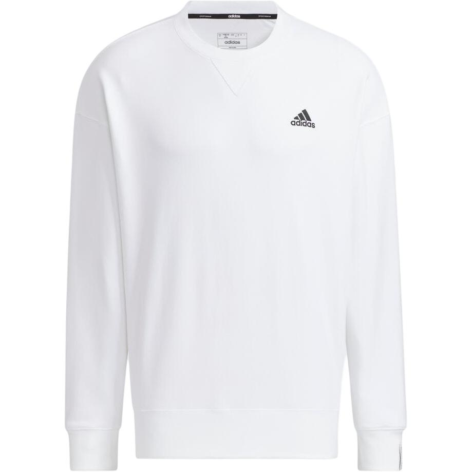 adidas Logo Printed Crewneck Loose Fit Long Sleeve Sweatshirt White () JF3972