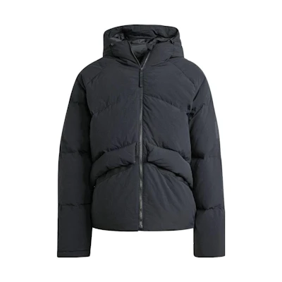 adidas Logo Printed Full-Zip Hooded Down Jacket Black (Japan Edition) - Men IK3156-JAPAN