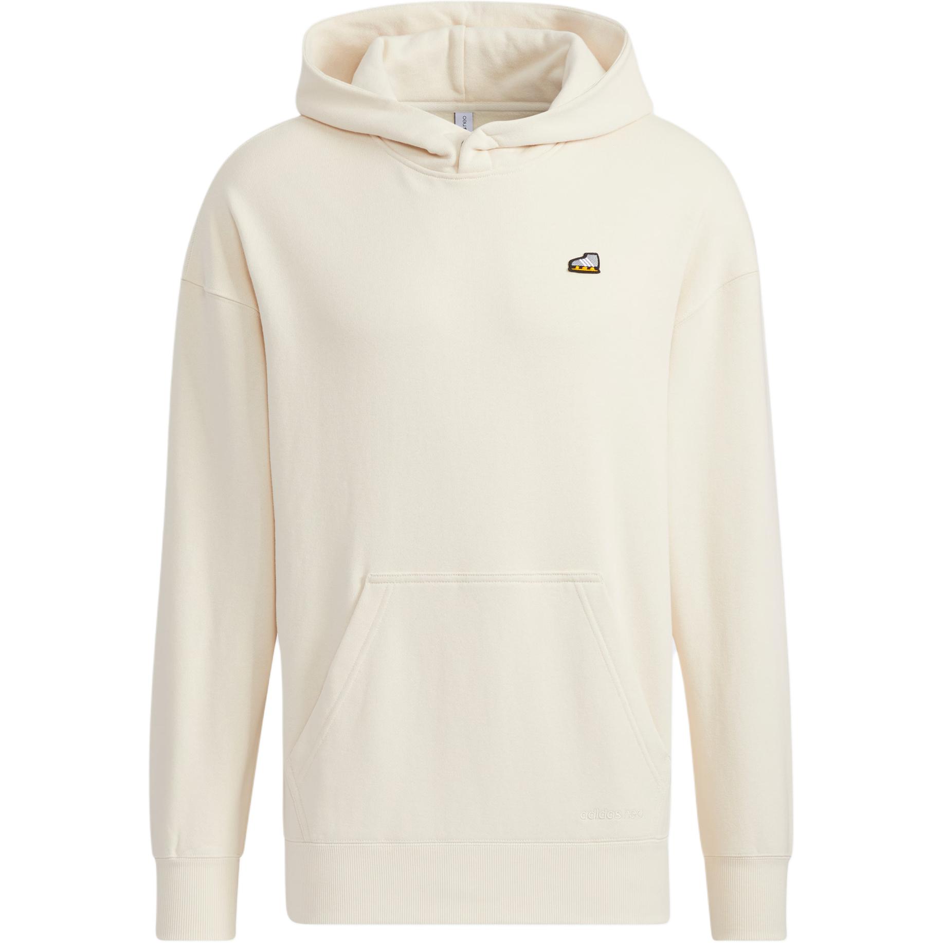 adidas Logo Printed Hoodie Off-White HG9017