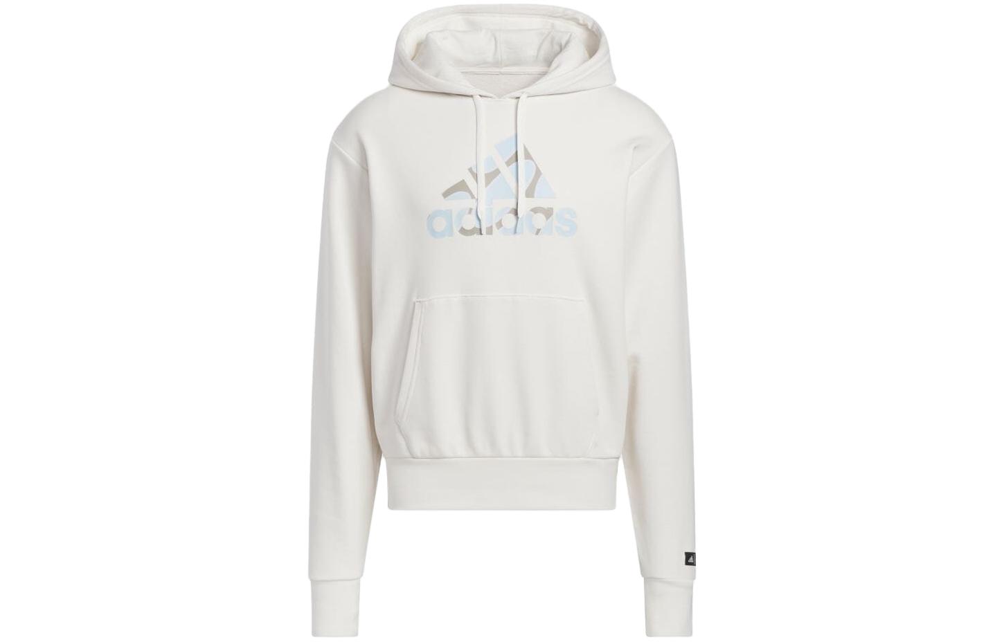 adidas Logo Printed Hoodie Unisex Cloud White HR2993
