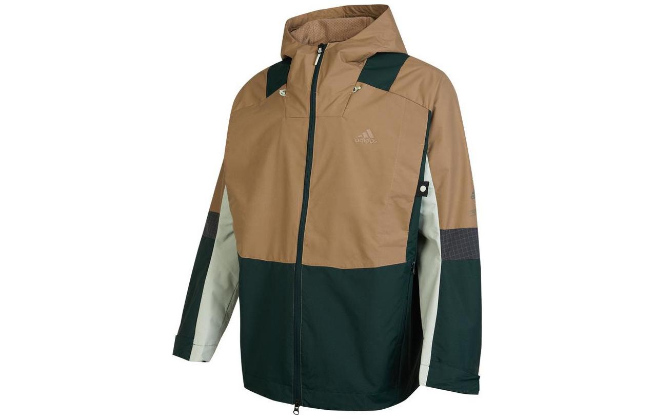 adidas Logo Printed Patchwork Softshell Windproof Jacket for Men Multicolor HR4437