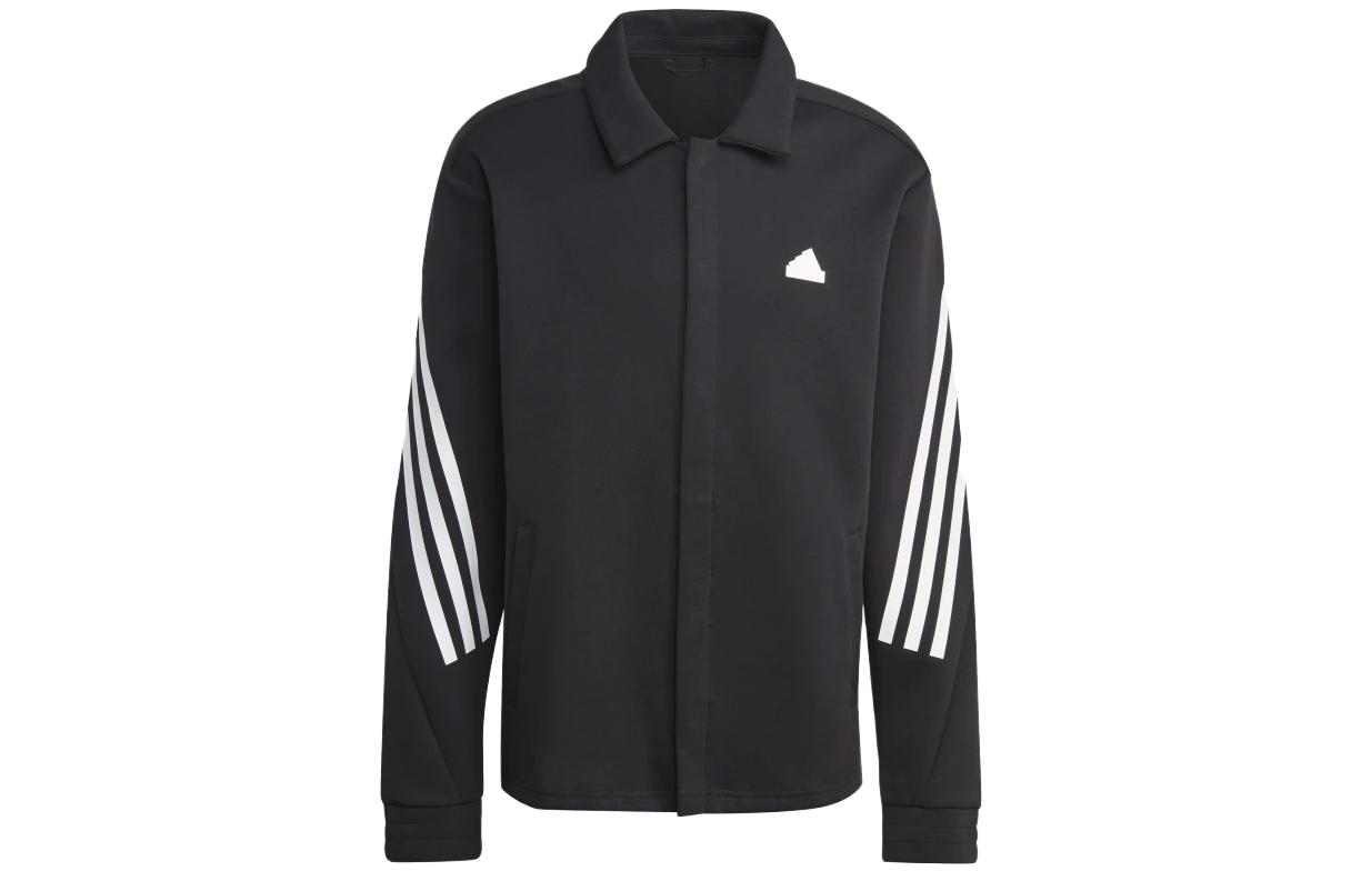 adidas Logo Printed Polo Jacket Black IC6726
