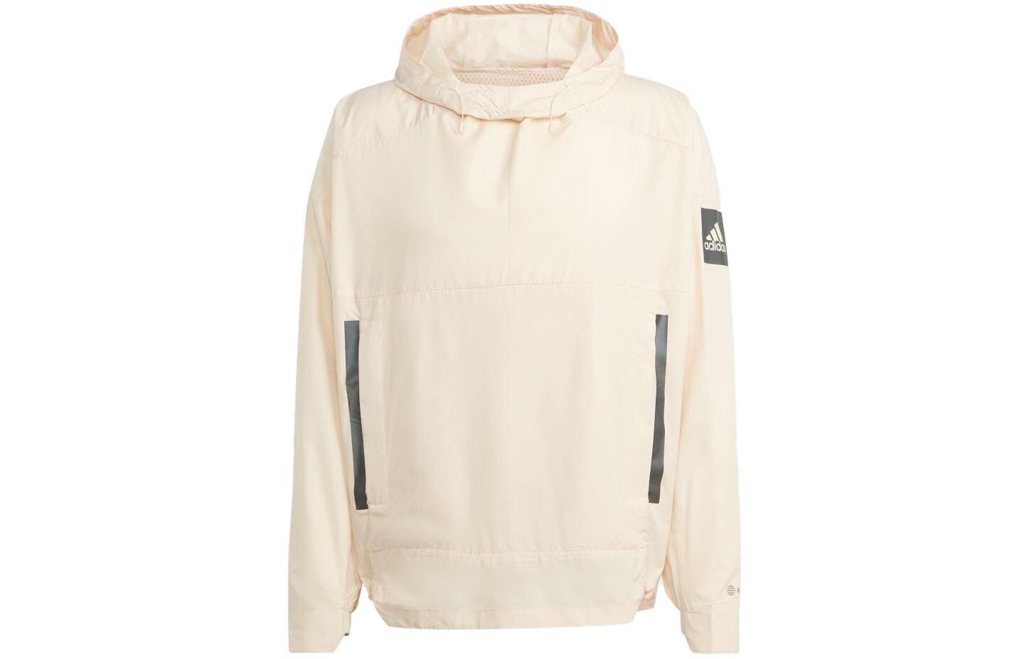 adidas Logo Printed Pullover Hoodie Jacket Japanese Edition White HK4735-JAPAN