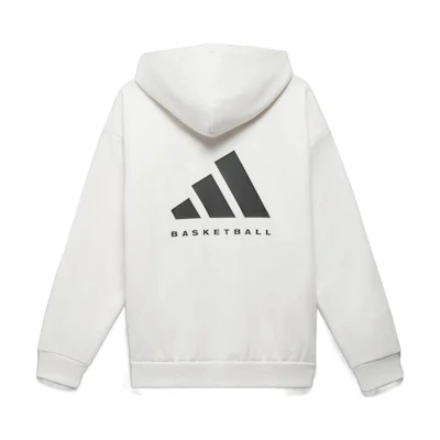 adidas Logo Printed Pullover Hoodie Unisex White (International Version) IA3439-OVERSEAS
