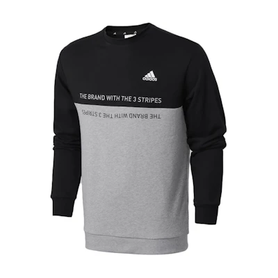 adidas Logo Printed Retro Colorblock Sweatshirt - Black/Grey GQ0636