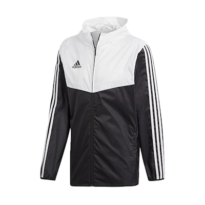 adidas Logo Printed Retro Football Hoodie Jacket Men Black/White Striped DY0096