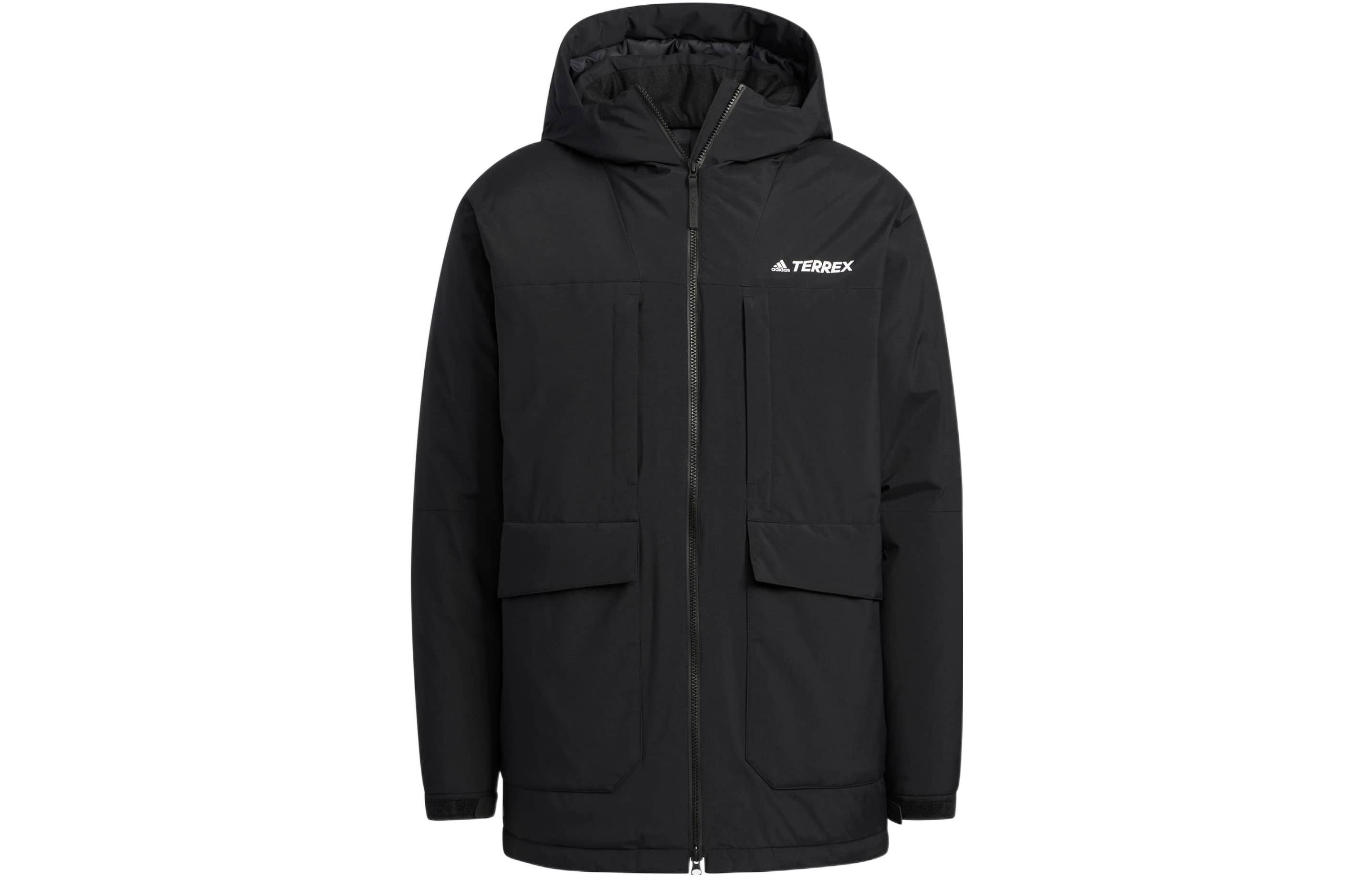 Order adidas 經典LOGO印花立領羽絨外套 男女款 黑色 HN2008