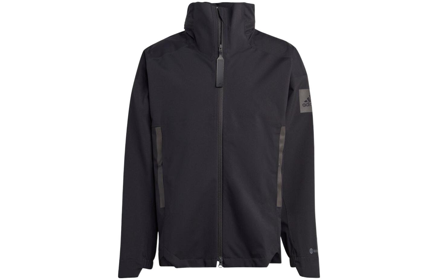 adidas Logo Printed Stand Collar Jacket - Black HT8770 圖 2