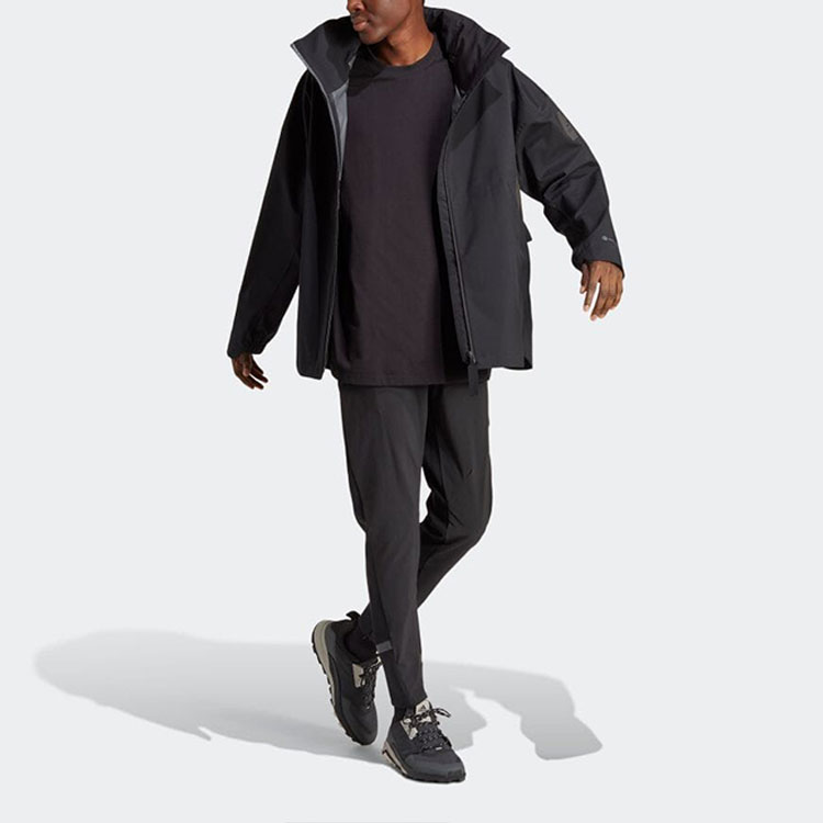 adidas Logo Printed Stand Collar Jacket - Black HT8770 圖 3