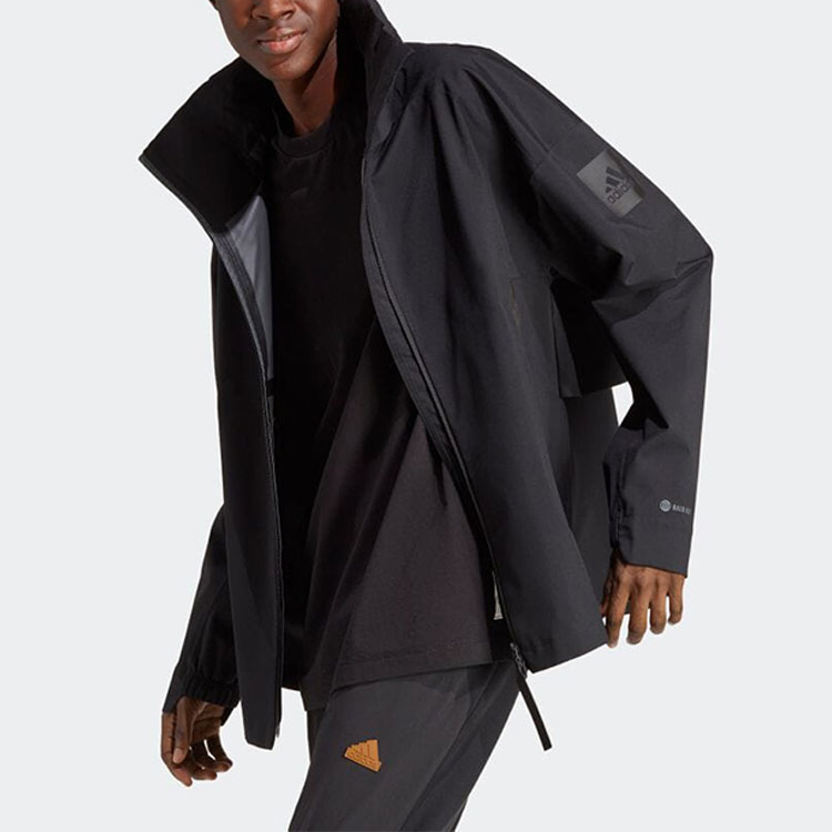 adidas Logo Printed Stand Collar Jacket - Black HT8770 圖 6