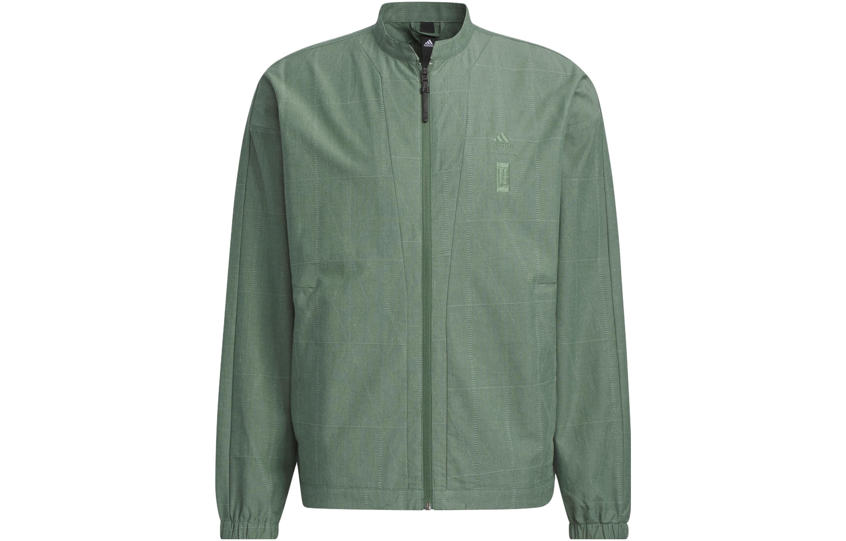 adidas Logo Printed Stand Collar Jacket IA8138