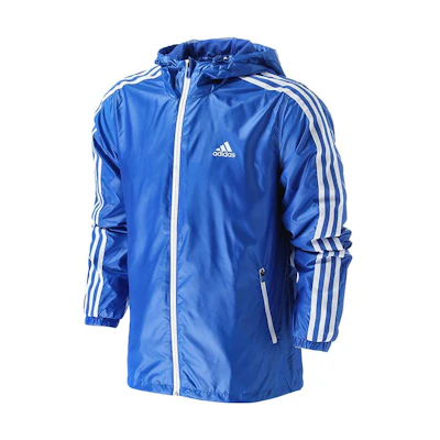adidas Logo Printed Striped Long Sleeve Jacket Men’s Blue BR1558