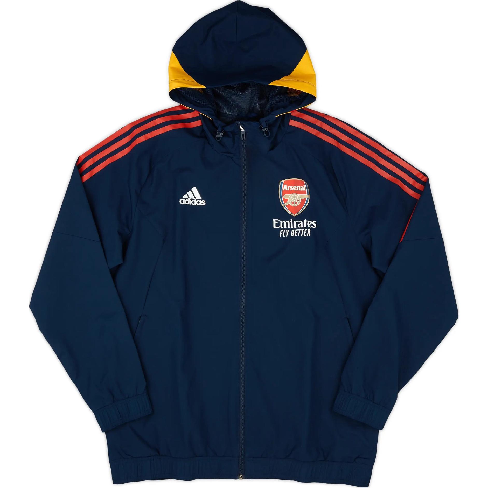 adidas Logo Printed Striped Outdoor Sports Zip Hoodie Jacket Unisex - Navy Blue HA5294 圖 2
