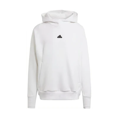 adidas Logo Printed White Hoodie Long Sleeve IN5118