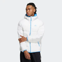 Details for adidas Logo Printed White Puffer Jacket Unisex Hooded Long Sleeve HZ2595