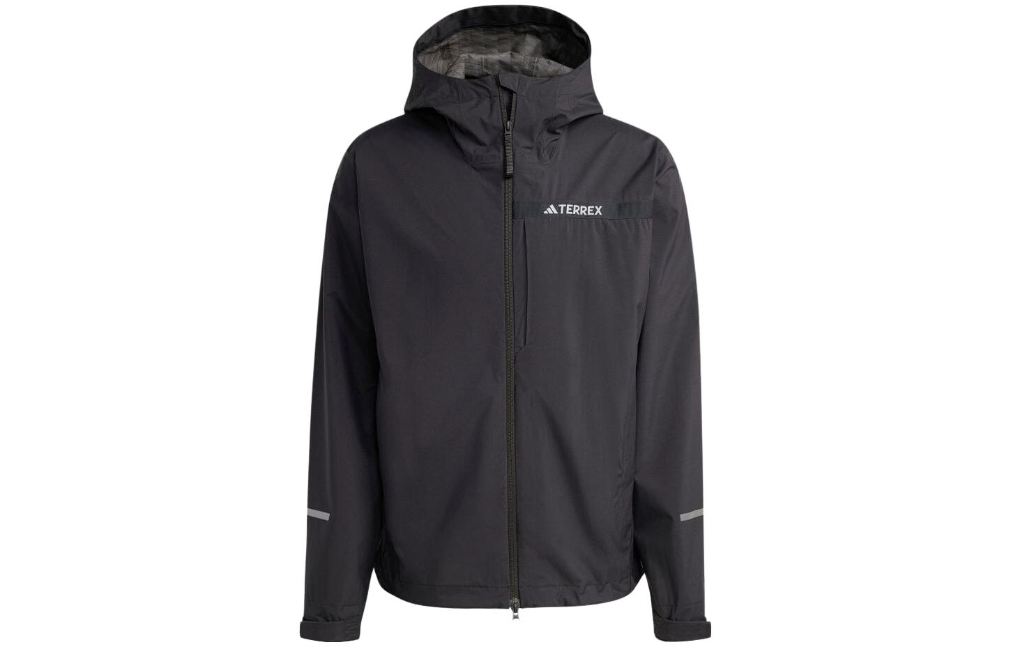 adidas Logo Printed Zip-Up Hoodie Jacket Japanese Edition Black HM4051-JAPAN