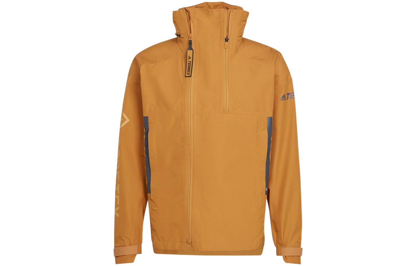 adidas Logo Printed Zip-Up Jacket Yellow Unisex HG6032