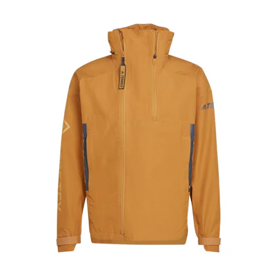 adidas Logo Printed Zip-Up Jacket Yellow Unisex HG6032