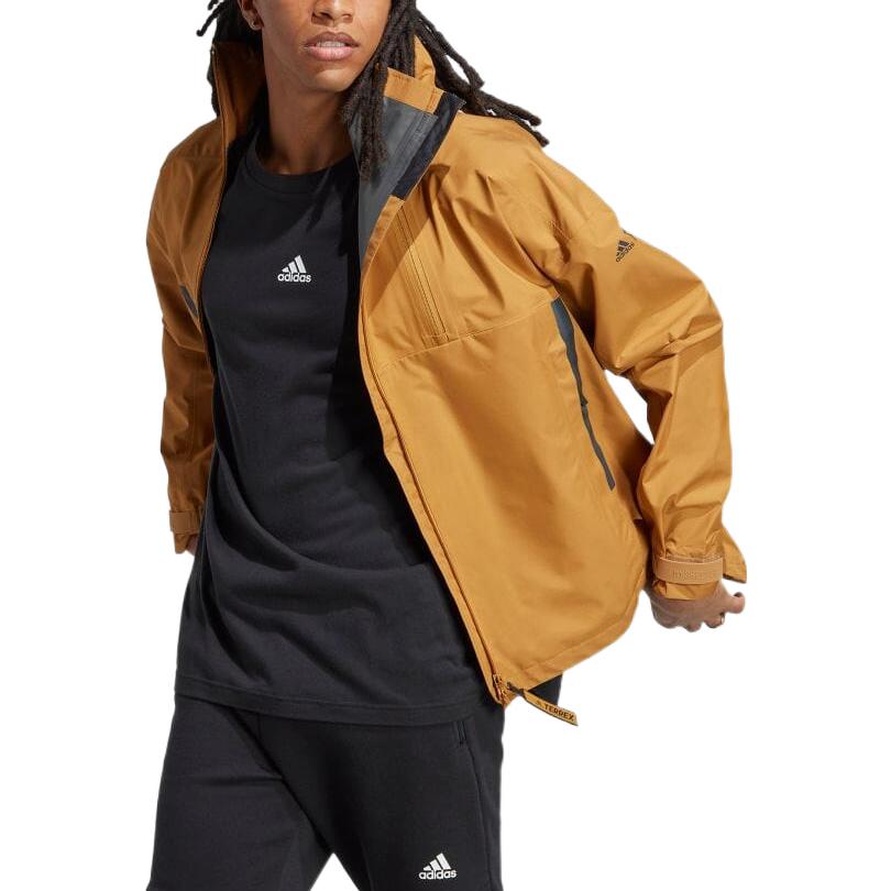 adidas Logo Printed Zip-Up Jacket Yellow Unisex HG6032 圖 4