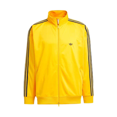 adidas Logo Printed Zip-Up Work Jacket Unisex Yellow IK9151