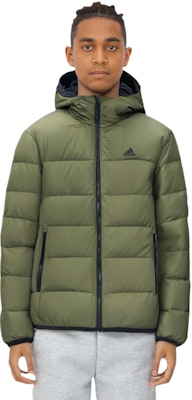 阿迪达斯男女通用绿色情侣款连帽印花羽绒外套。 HZ2593 Details for 阿迪达斯男女通用绿色情侣款连帽印花羽绒外套。 HZ2593