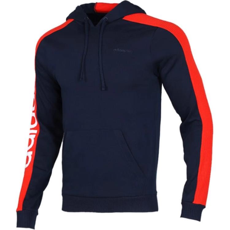 adidas Logo Retro Letter Print Pullover Hoodie Blue - Casual Comfort EI4759