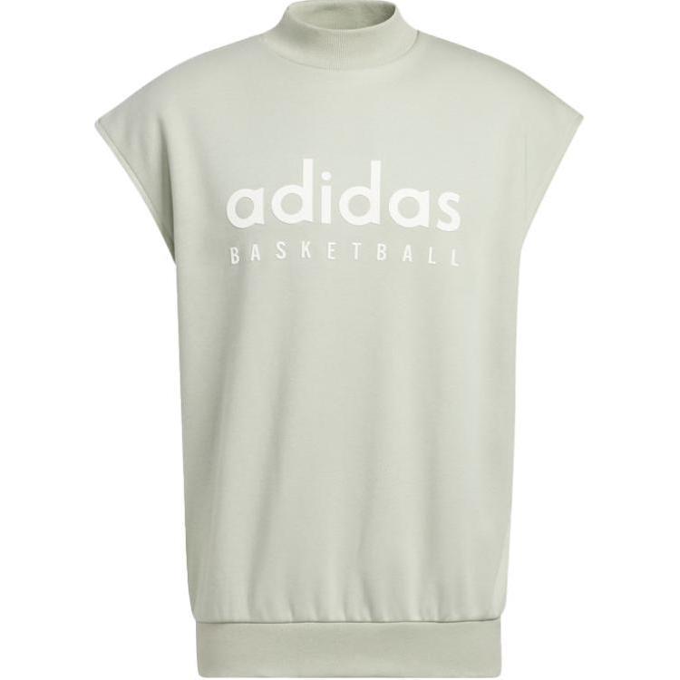 adidas Logo Retro Sleeveless Sweatshirt Halo Green Unisex Couple Style IA3415