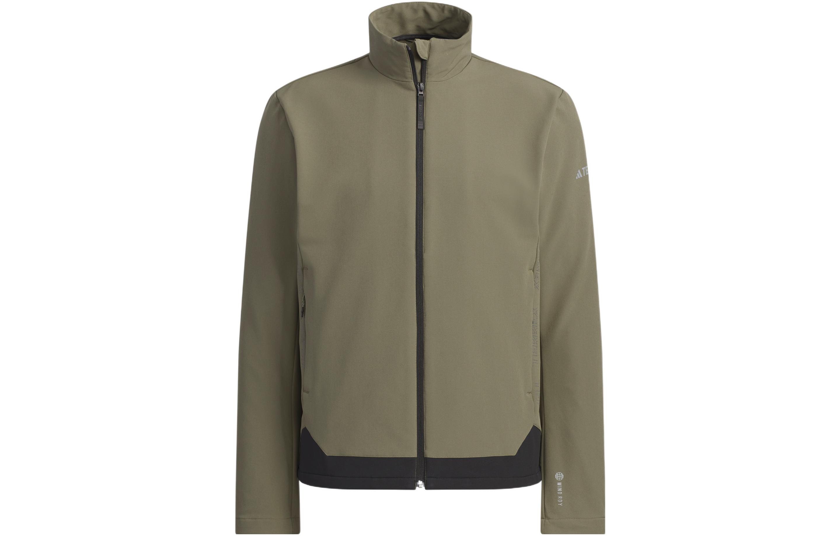 adidas Logo Retro Track Jacket Olive Green Unisex HY4701