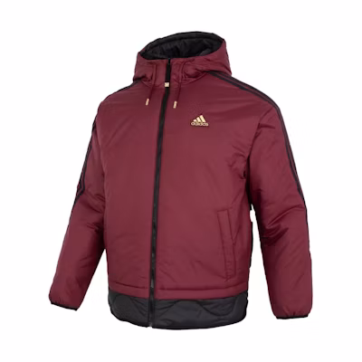 adidas Logo Reversible Sherpa Fleece Hooded Jacket - Rouge Pink IW4037