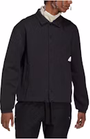 adidas Logo Single-Breasted Collared Shirt Jacket Men’s Black HN1949