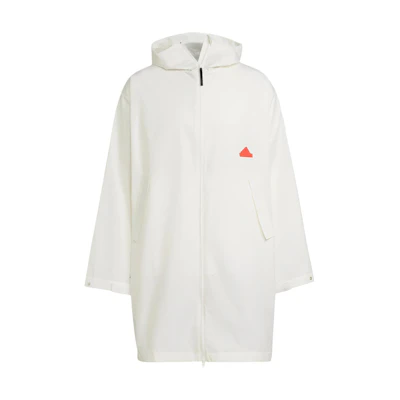 adidas Logo Solid Color Hoodie Jacket White HN1943