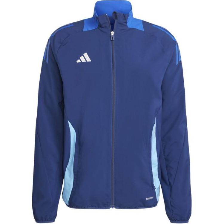adidas Logo Stand Collar Zip Jacket Blue () IR7597