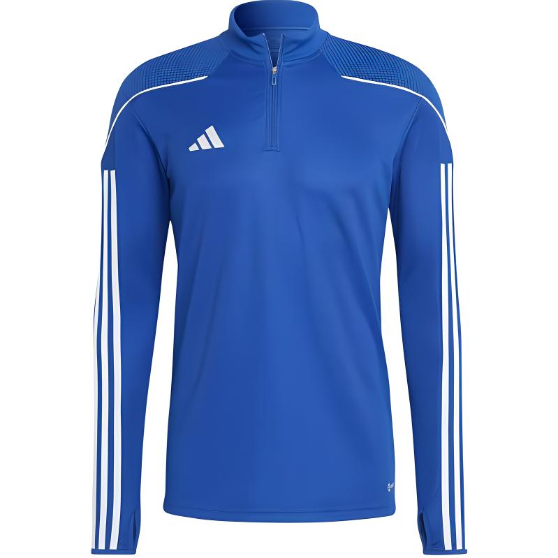adidas Logo Striped Print High-Neck Slim Fit Sweatshirt Unisex Blue HS0328