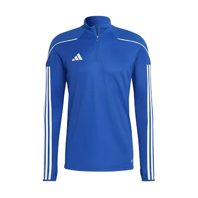 adidas Logo Striped Print High-Neck Slim Fit Sweatshirt Unisex Blue HS0328