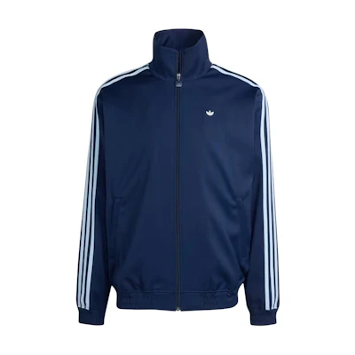 adidas Logo Striped Stand Collar Loose Fit Jacket Night Navy JC6358
