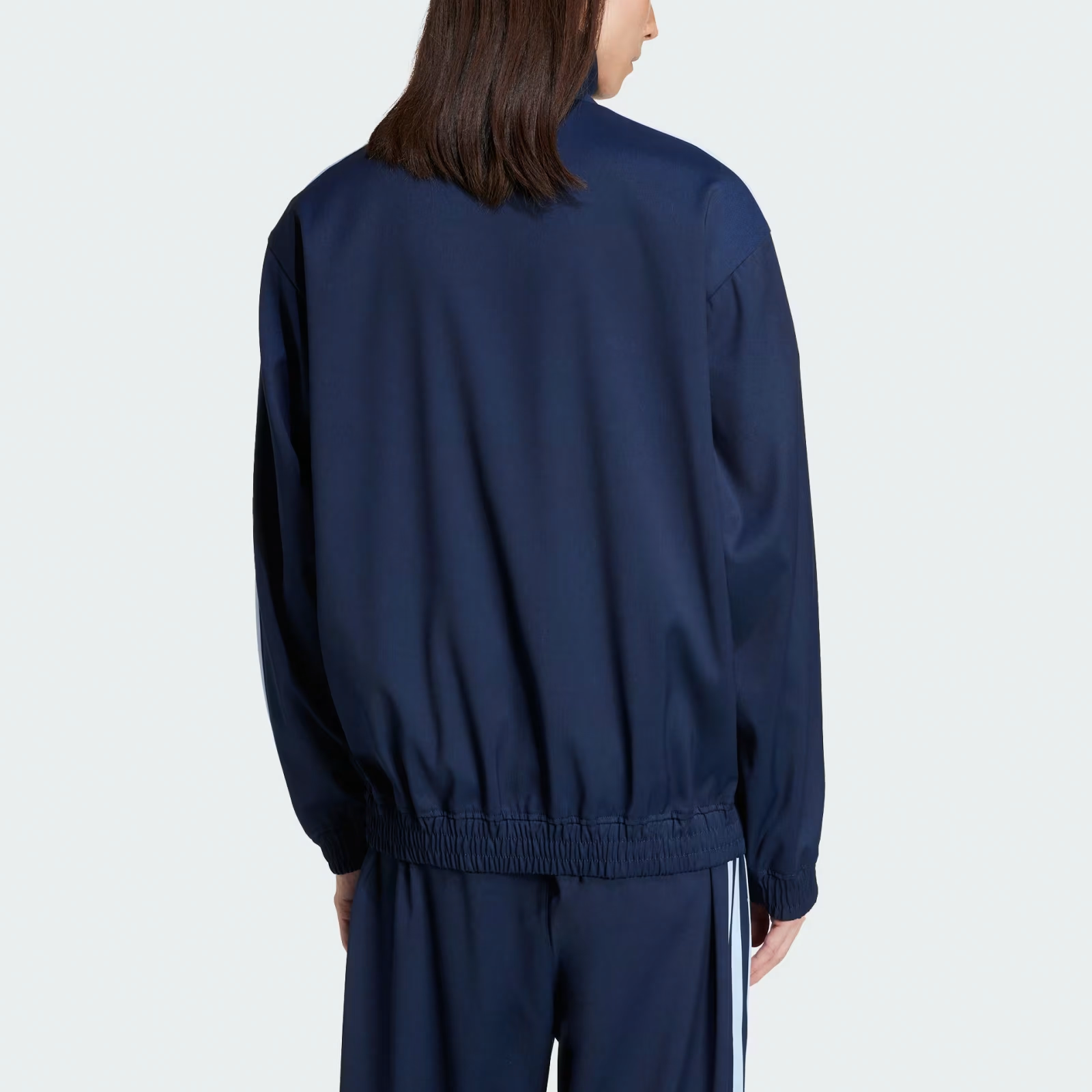 adidas Logo Striped Stand Collar Loose Fit Jacket Night Navy JC6358 圖 4