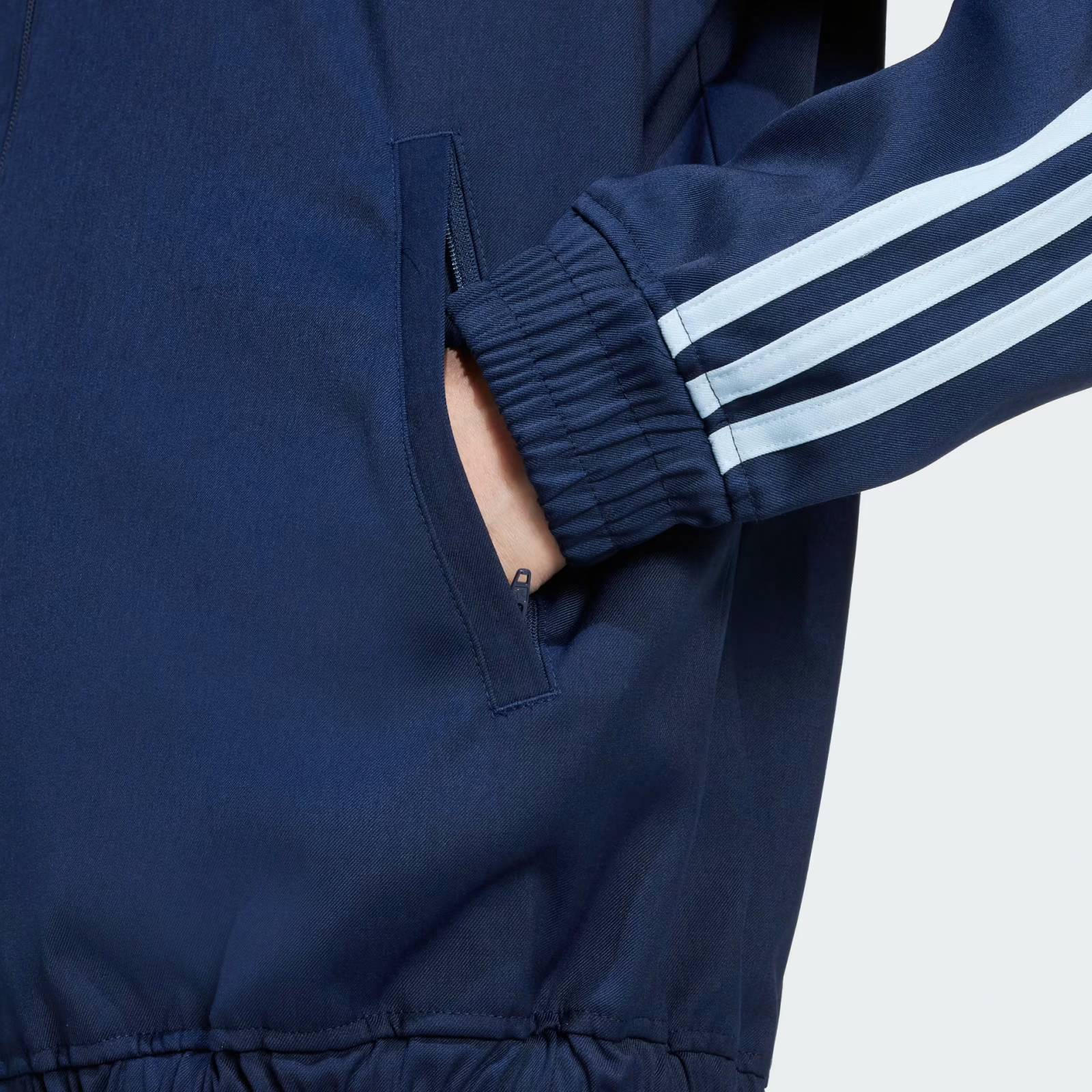 adidas Logo Striped Stand Collar Loose Fit Jacket Night Navy JC6358 圖 5
