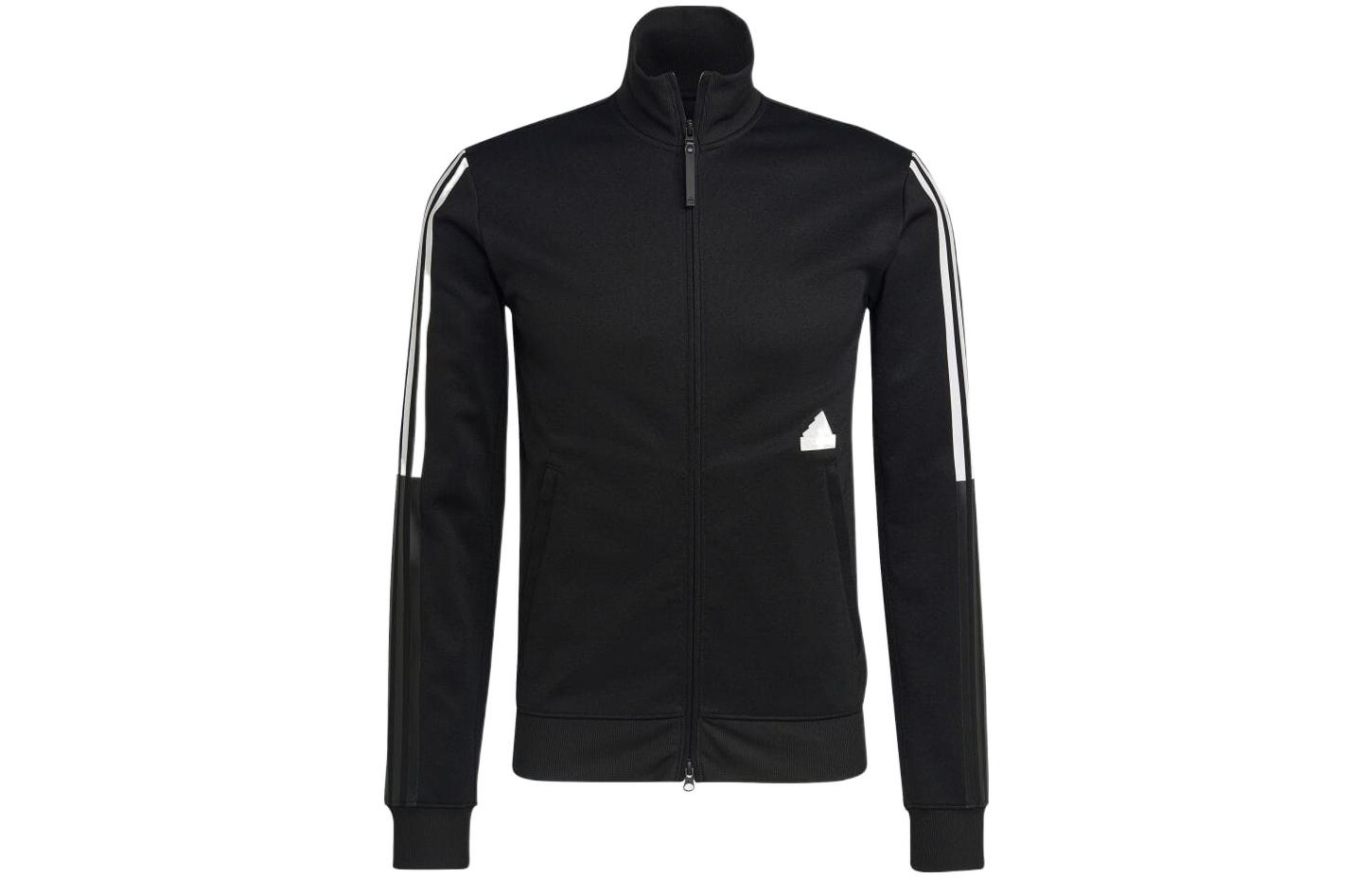 adidas Logo Track Jacket with Side Stripes Black HN1951