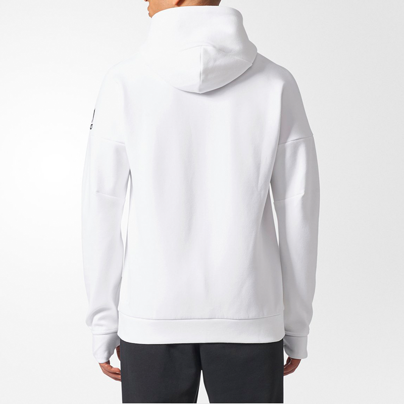 adidas Logo White Knit Hooded Jacket CD6277 圖 5