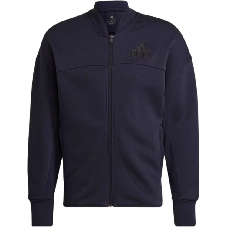 adidas Logo Zip-Up Jacket in Legend Ink Blue HC5878