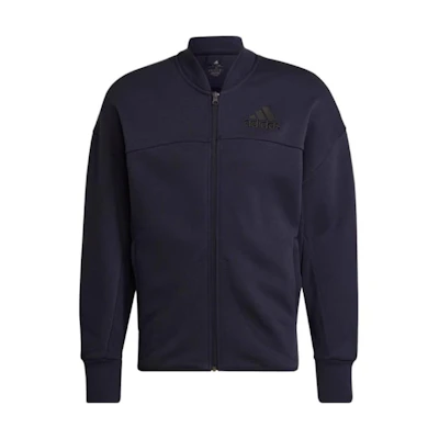 adidas Logo Zip-Up Jacket in Legend Ink Blue HC5878