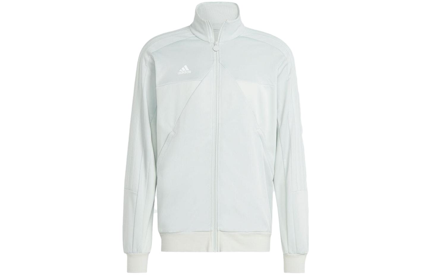 adidas Logo Zip-Up Stand Collar Jacket Silver Japanese Edition IM2934-JAPAN
