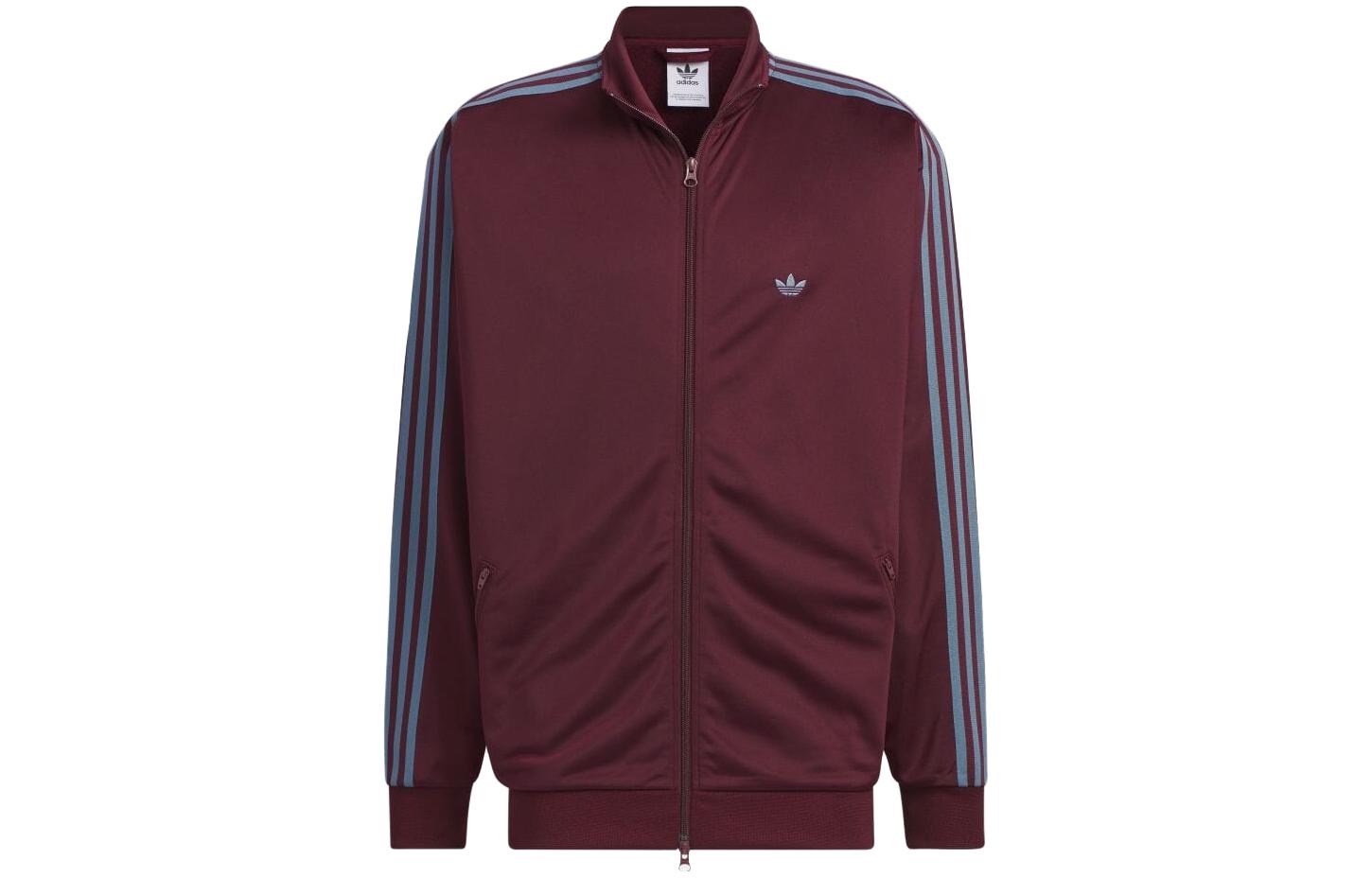 adidas Logo Zip-Up Track Jacket Unisex Red IN1000