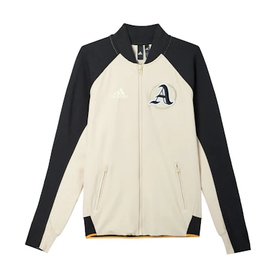 adidas Long-Sleeve Slim Fit Colorblock Jacket Light Linen EA0371