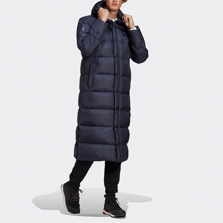 adidas Long Down Jacket in Blue for Windproof & Warmth GE9994 圖 7