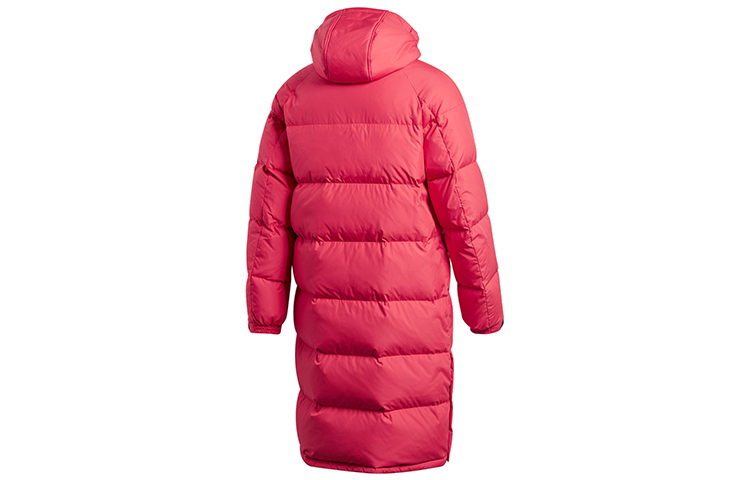 Lookbook adidas Jaket Panjang Puffer dengan Hoodie Light Scarlet GK0663