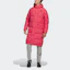 Shop adidas Jaket Panjang Puffer dengan Hoodie Light Scarlet GK0663
