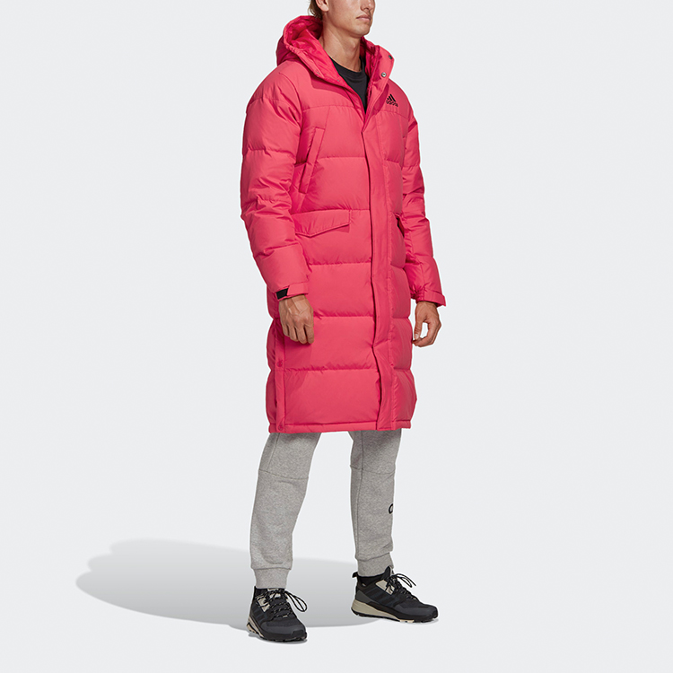 Sizing adidas Jaket Panjang Puffer dengan Hoodie Light Scarlet GK0663