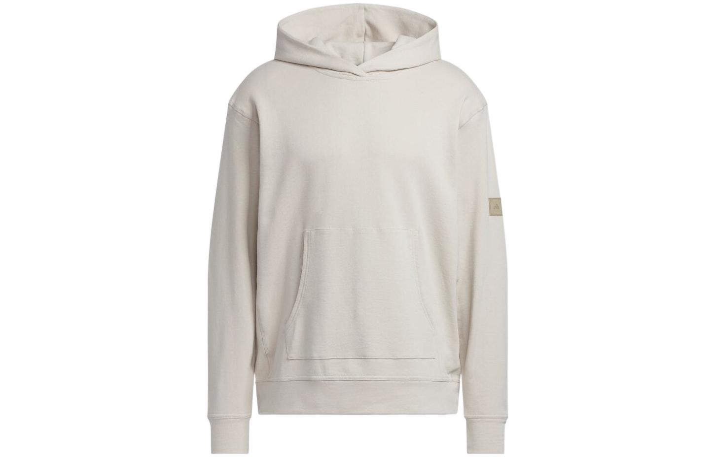 adidas Long Sleeve Hoodie with Back Logo - Clear Brown HS3203